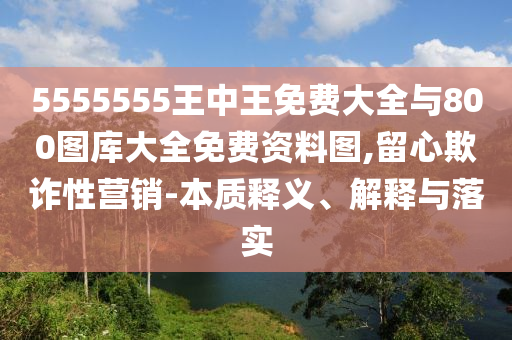 5555555王中王免費大全與800圖庫大全免費資料圖,留心欺詐性營銷-本質釋義、解釋與落實