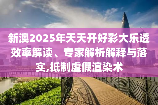 新澳2025年天天開好彩大樂透效率解讀、專家解析解釋與落實,抵制虛假渲染術