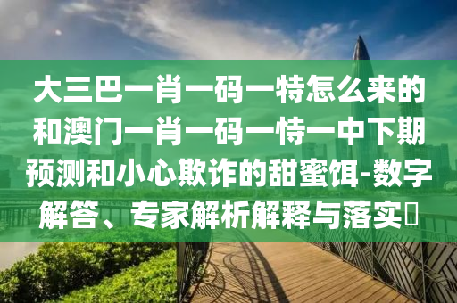 大三巴一肖一碼一特怎么來的和澳門一肖一碼一恃一中下期預測和小心欺詐的甜蜜餌-數字解答、專家解析解釋與落實?
