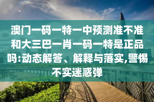 澳門一碼一特一中預(yù)測準(zhǔn)不準(zhǔn)和大三巴一肖一碼一特是正品嗎:動態(tài)解答、解釋與落實,警惕不實迷惑彈
